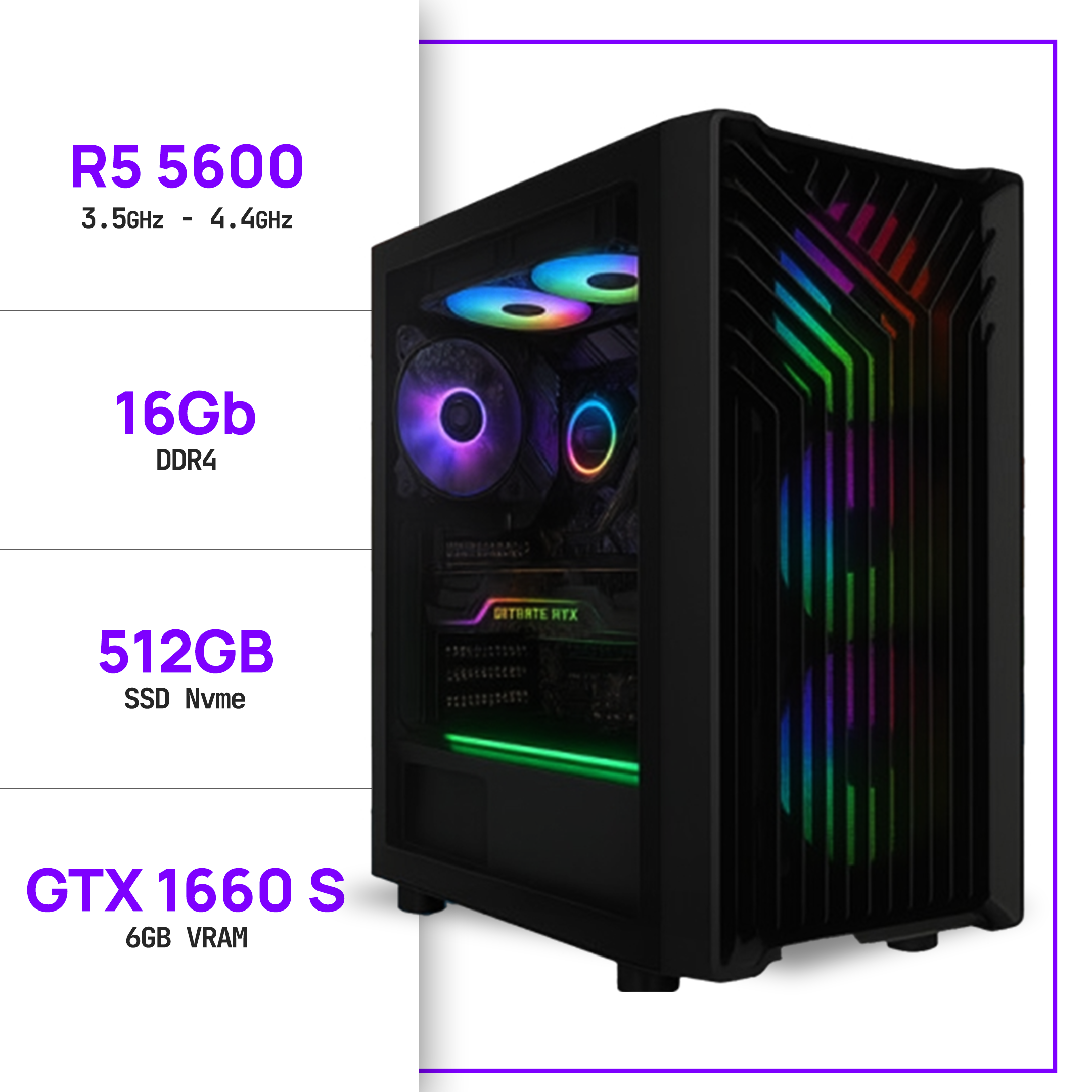 PC GAMER Ryzen 5 5600 - GTX 1660 SUPER