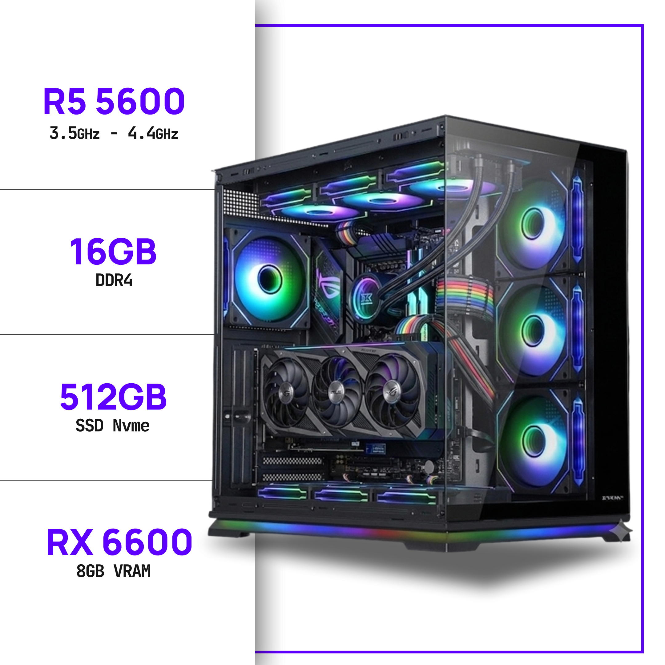 PC Gamer Ryzen 5 5600 - RX 6600