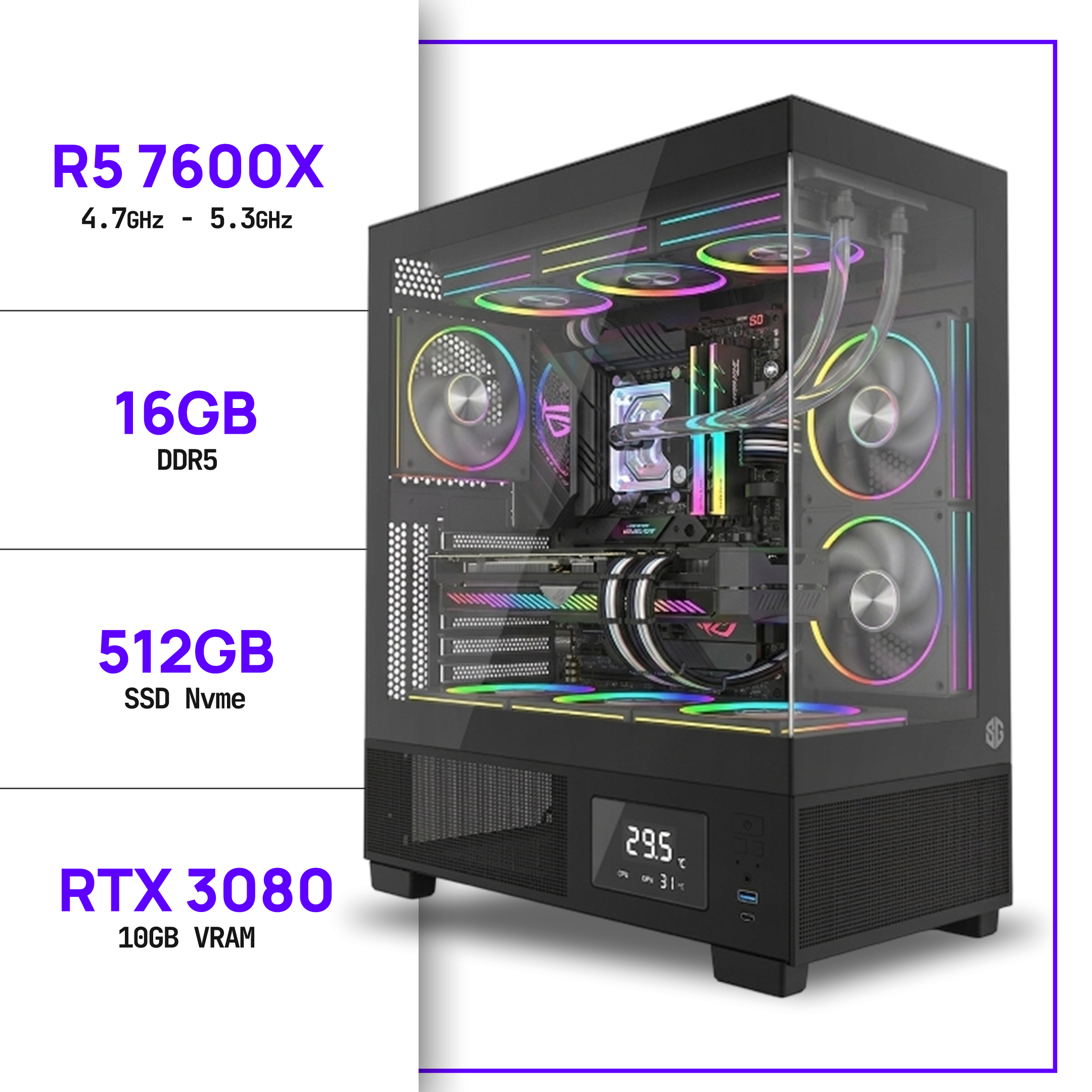 PC Gamer Ryzen 5 7600X - RTX 3080 10GB