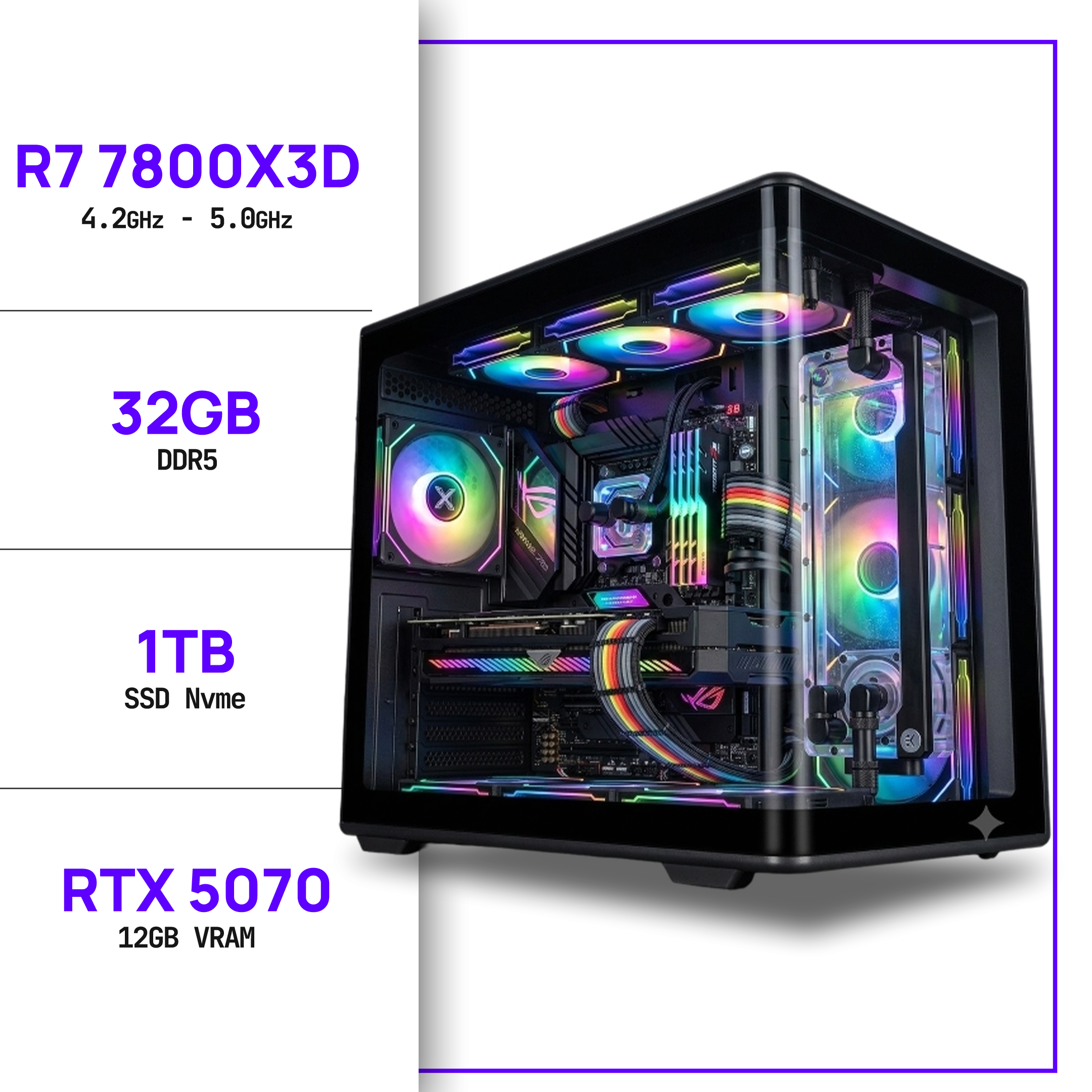 PC Gamer R7 7800X3D - RTX 5070 12GB