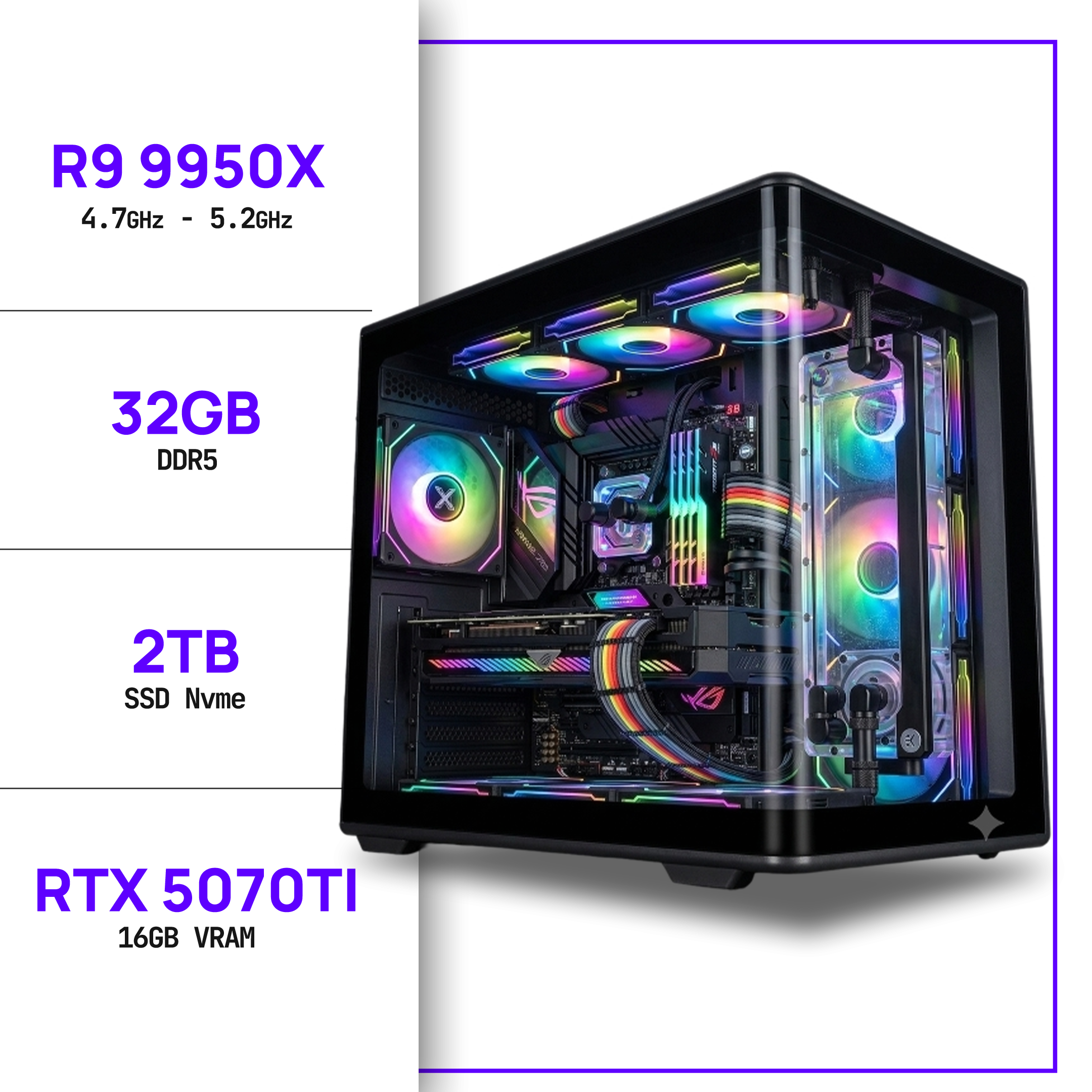 PC Gamer R9 9950X - RTX 5070TI 16GB