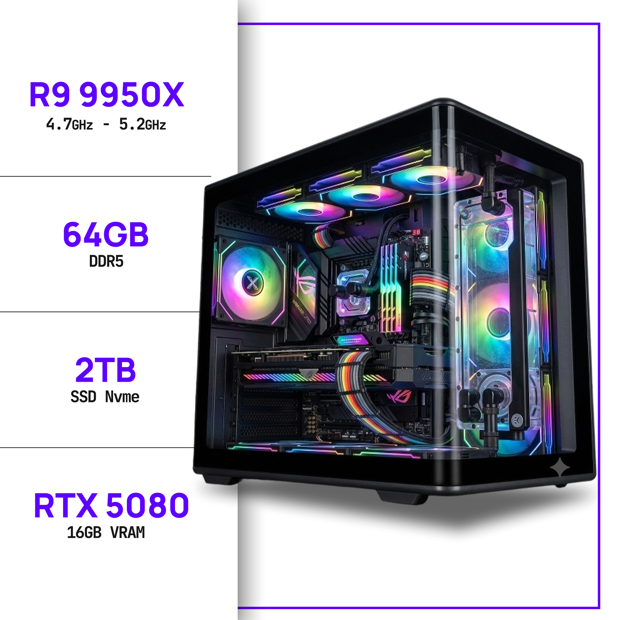 PC Gamer Ryzen 9 9950X - RTX 5080 16GB